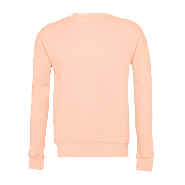 Peach - Front - Bella + Canvas Adults Unisex Drop Shoulder Sweatshirt