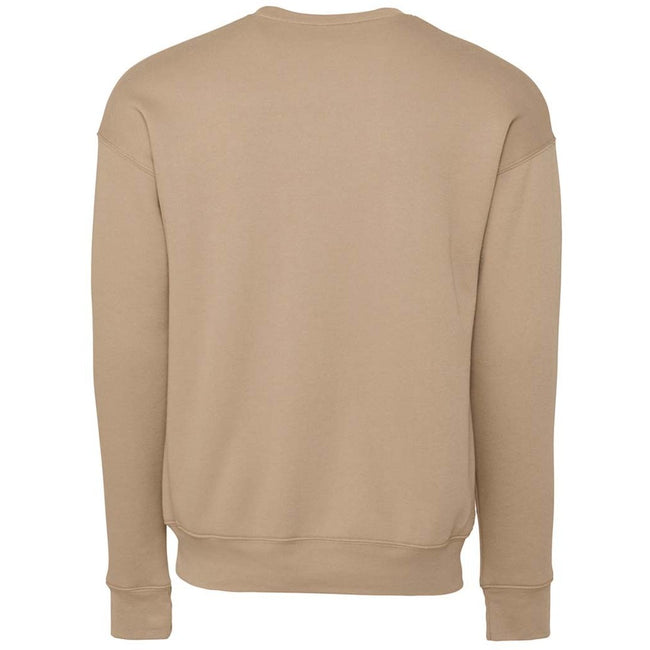 Tan - Back - Bella + Canvas Adults Unisex Drop Shoulder Sweatshirt