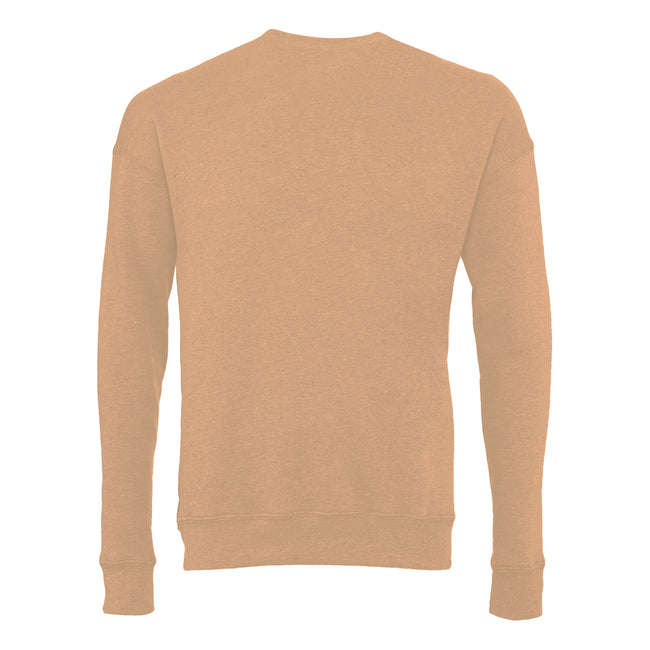 Heather Sand Dune - Back - Bella + Canvas Adults Unisex Drop Shoulder Sweatshirt