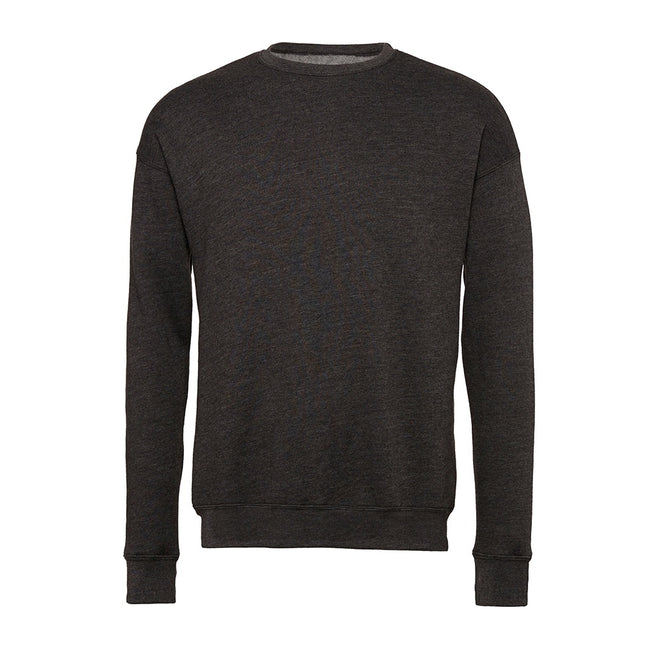 Dark Grey Heather - Front - Bella + Canvas Adults Unisex Drop Shoulder Sweatshirt