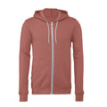 Mauve - Front - Bella + Canvas Adults Unisex Full Zip Hoodie