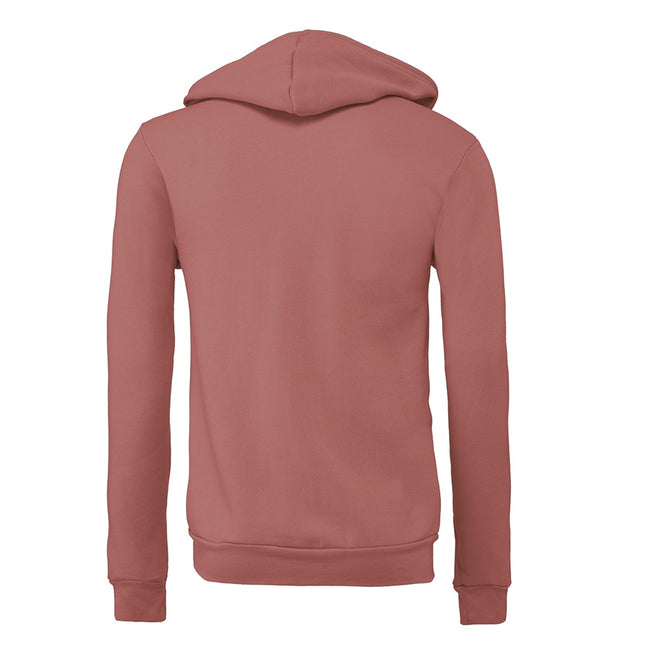Mauve - Back - Bella + Canvas Adults Unisex Full Zip Hoodie