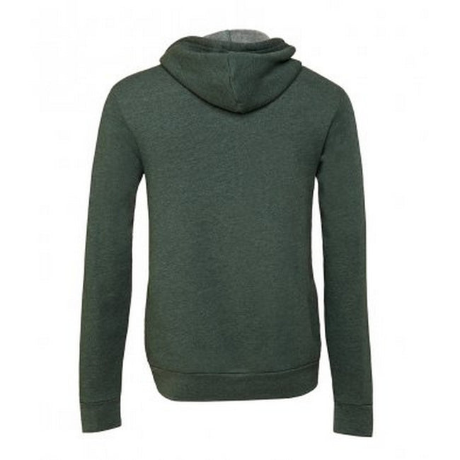Heather Forest - Back - Bella + Canvas Adults Unisex Full Zip Hoodie