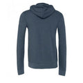 Heather Navy - Back - Bella + Canvas Adults Unisex Full Zip Hoodie