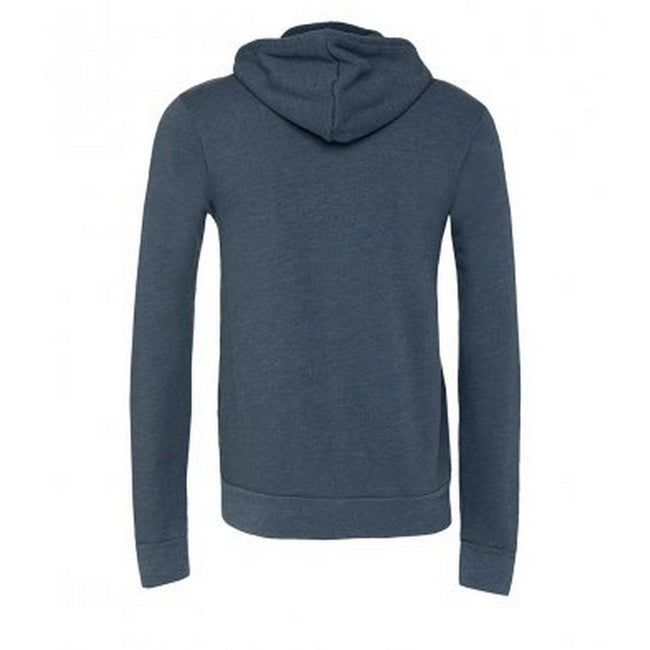 Heather Navy - Back - Bella + Canvas Adults Unisex Full Zip Hoodie