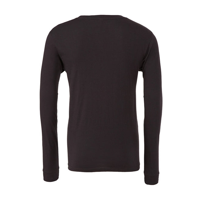 Dark Grey Solid - Back - Bella + Canvas Adults Unisex Jersey Long Sleeve T-Shirt