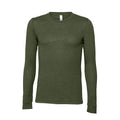 Military Green - Front - Bella + Canvas Adults Unisex Jersey Long Sleeve T-Shirt