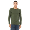 Military Green - Back - Bella + Canvas Adults Unisex Jersey Long Sleeve T-Shirt