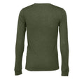 Military Green - Side - Bella + Canvas Adults Unisex Jersey Long Sleeve T-Shirt