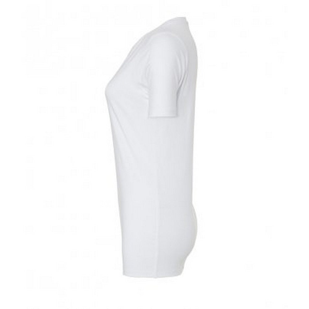 White - Side - Bella + Canvas Womens-Ladies Relaxed Jersey T-Shirt