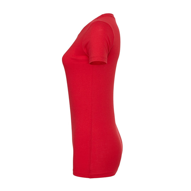 Red - Side - Bella + Canvas Womens-Ladies Relaxed Jersey T-Shirt