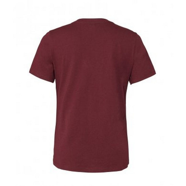 Maroon - Back - Bella + Canvas Womens-Ladies Relaxed Jersey T-Shirt