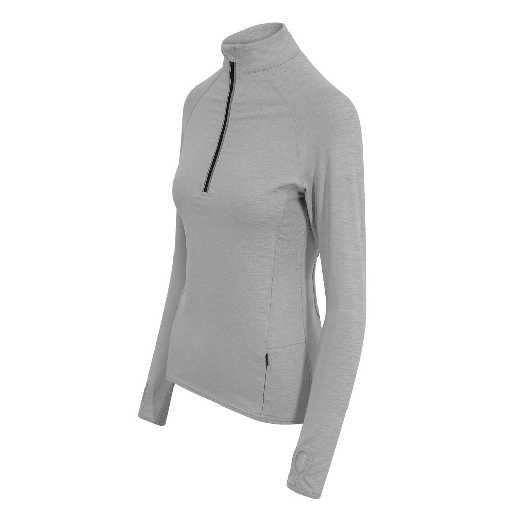 Silver Grey - Side - AWDis Just Cool Womens-Ladies Cool-Flex Half Zip Top