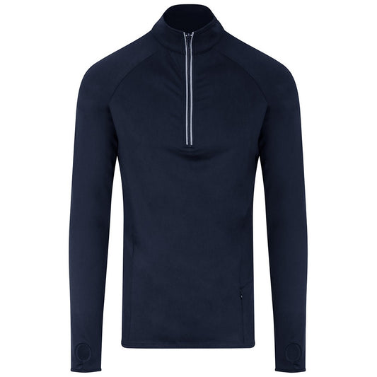 French Navy - Front - AWDis Just Cool Mens Cool-Flex Half Zip Top