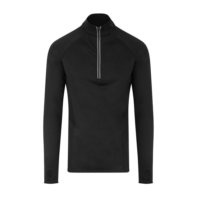 Jet Black - Front - AWDis Just Cool Mens Cool-Flex Half Zip Top