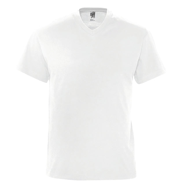 White - Front - SOLS Mens Victory V Neck Short Sleeve T-Shirt
