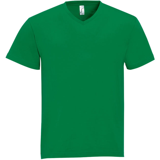 Kelly Green - Front - SOLS Mens Victory V Neck Short Sleeve T-Shirt
