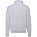 Heather Grey - Back - Fruit of the Loom Adults Unisex Classic Zip Neck Sweatshirt