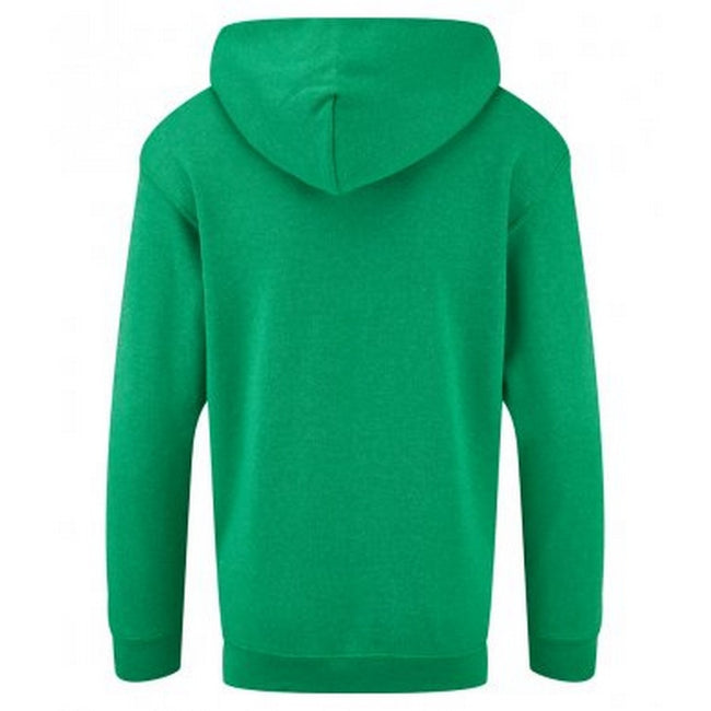 Heather Green - Back - Fruit of the Loom Childrens-Kids Classic Hooded Sweatshirt