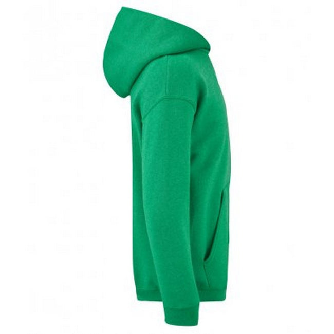 Heather Green - Side - Fruit of the Loom Childrens-Kids Classic Hooded Sweatshirt