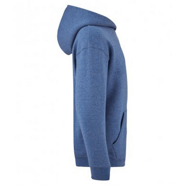 Heather Royal - Side - Fruit of the Loom Childrens-Kids Classic Hooded Sweatshirt