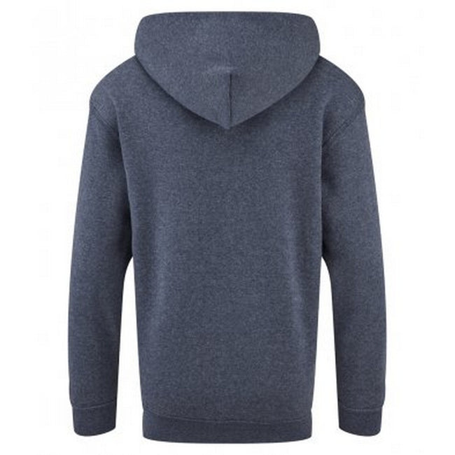Heather Navy - Back - Fruit of the Loom Childrens-Kids Classic Hooded Sweatshirt