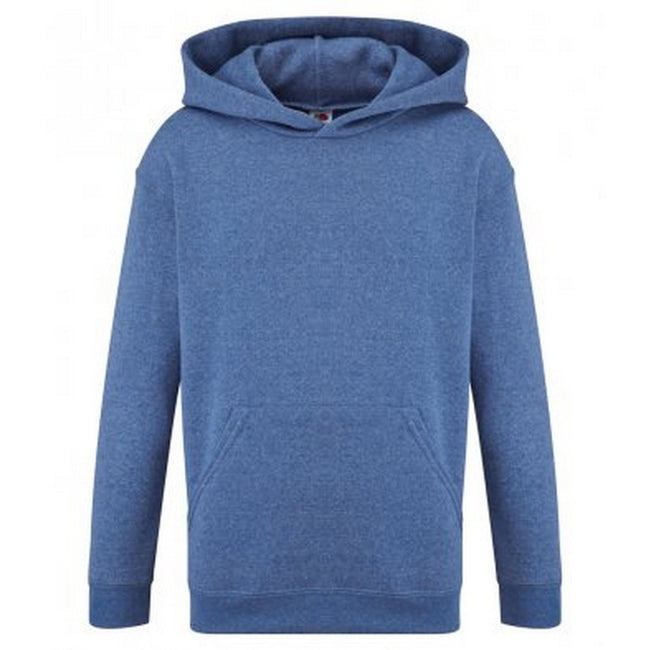 Heather Royal - Front - Fruit of the Loom Childrens-Kids Classic Hooded Sweatshirt