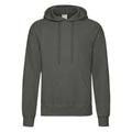 Light Graphite - Front - Fruit Of The Loom Adults Unisex Classic Hooded Sweatshirt