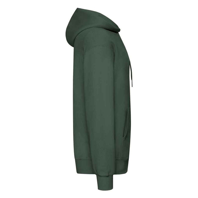 Bottle Green - Back - Fruit Of The Loom Adults Unisex Classic Hooded Sweatshirt