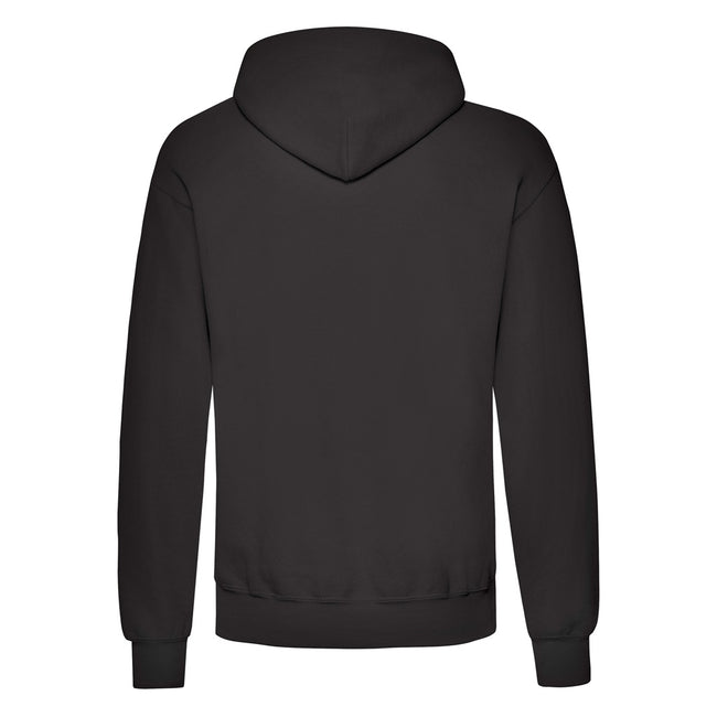 Black - Back - Fruit Of The Loom Adults Unisex Classic Hooded Sweatshirt