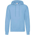 Sky Blue - Front - Fruit Of The Loom Adults Unisex Classic Hooded Sweatshirt