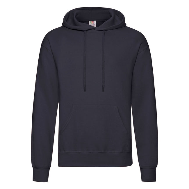 Deep Navy - Front - Fruit Of The Loom Adults Unisex Classic Hooded Sweatshirt