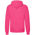 Fuchsia - Back - Fruit Of The Loom Adults Unisex Classic Hooded Sweatshirt