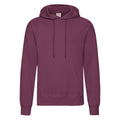 Burgundy - Front - Fruit Of The Loom Adults Unisex Classic Hooded Sweatshirt