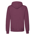 Burgundy - Back - Fruit Of The Loom Adults Unisex Classic Hooded Sweatshirt
