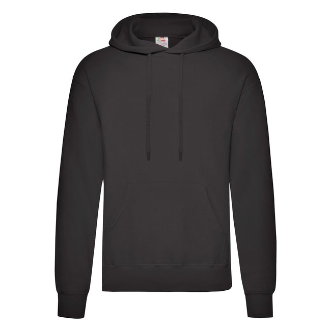 Black - Front - Fruit Of The Loom Adults Unisex Classic Hooded Sweatshirt