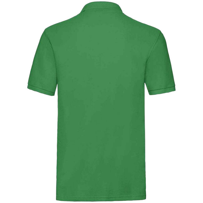 Kelly Green - Back - Fruit of the Loom Mens Premium Cotton Pique Polo Shirt