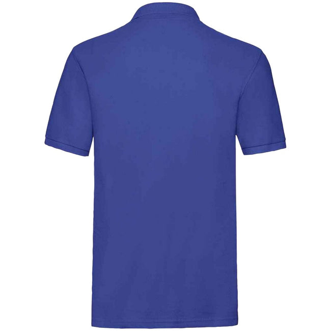 Royal Blue - Back - Fruit of the Loom Mens Premium Cotton Pique Polo Shirt