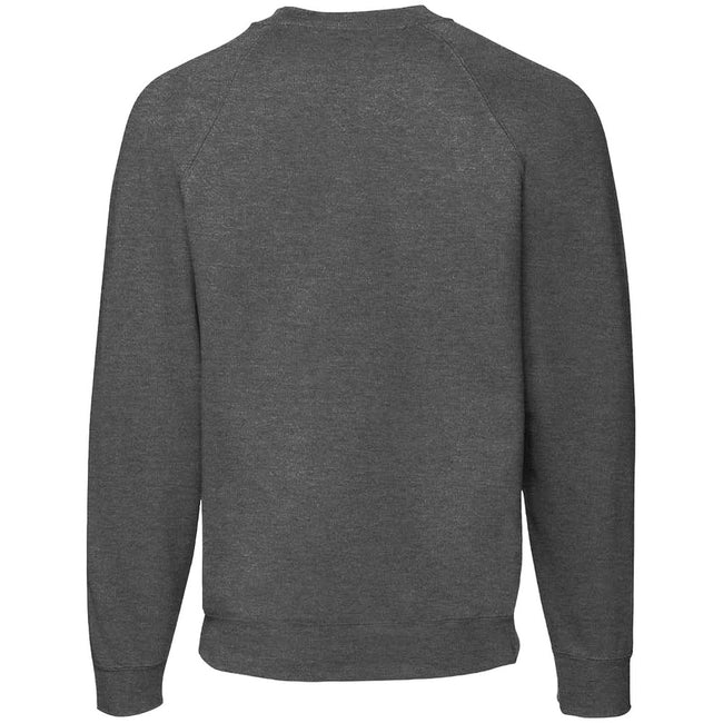 Dark Heather - Back - Fruit Of The Loom Adults Unisex Classic Raglan Sweatshirt