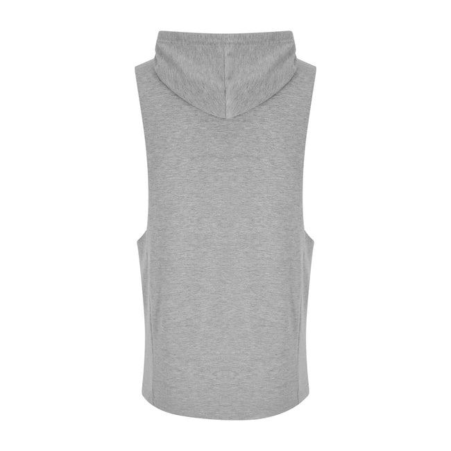 Sport Grey - Back - AWDis Adults Unisex Just Cool Urban Sleeveless Muscle Hoodie