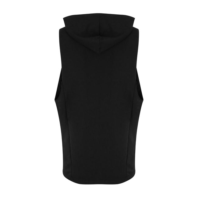 Jet Black - Back - AWDis Adults Unisex Just Cool Urban Sleeveless Muscle Hoodie