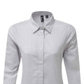 Silver-White - Back - Premier Womens-Ladies Maxton Check Long Sleeve Shirt