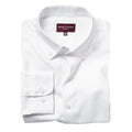 White - Front - Brook Taverner Mens Toronto Long Sleeve Oxford Shirt