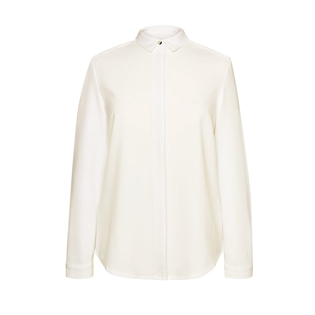 White - Front - Brook Taverner Womens-Ladies Capri Long Sleeve Blouse