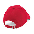 Classic Red-Black-White - Back - Beechfield Authentic Piped 5 Panel Cap