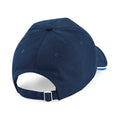 French Navy-Bright Royal-White - Back - Beechfield Authentic Piped 5 Panel Cap