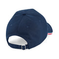 French Navy-Classic Red-White - Back - Beechfield Authentic Piped 5 Panel Cap