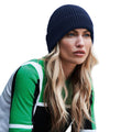 Blush - Front - Beechfield Engineered Knit Ribbed Beanie