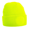 Fluorescent Yellow - Front - Beechfield Circular Patch Beanie
