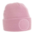 Dusky Pink - Front - Beechfield Circular Patch Beanie